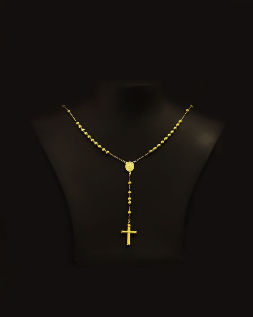 TERÇO GRANDE DOURADO (ROSÁRIO) 60 CM