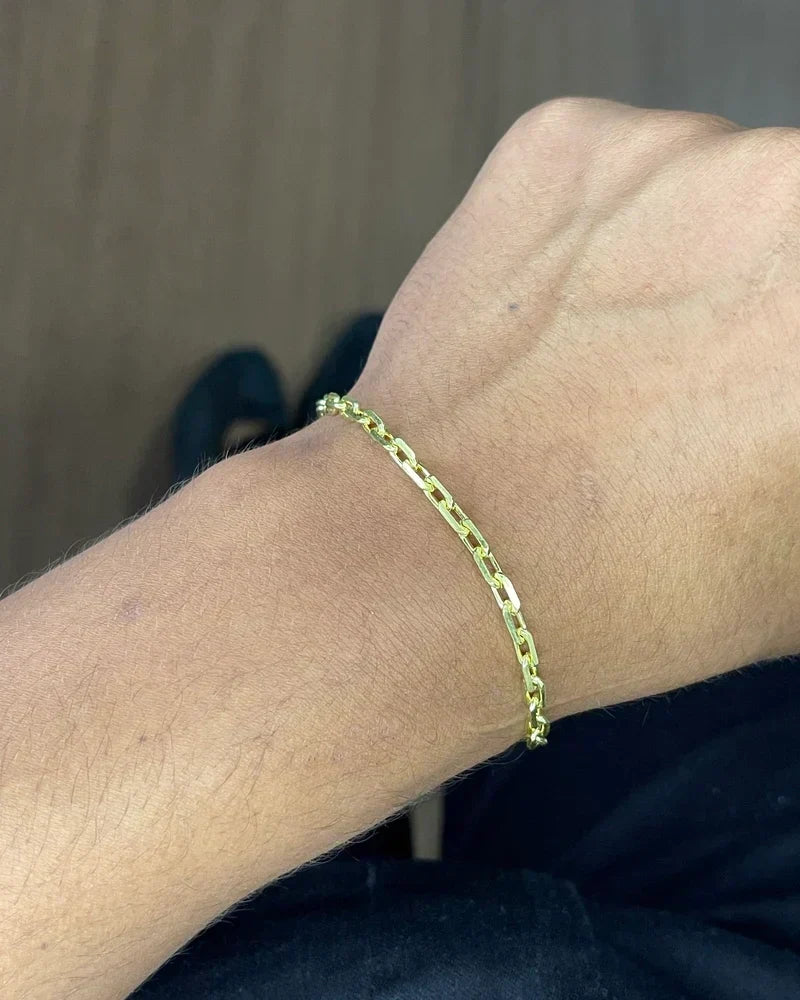 PULSEIRA CADEADO DE QUINA 4MM