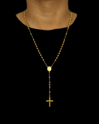 TERÇO GRANDE DOURADO (ROSÁRIO) 60 CM