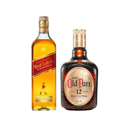 Combo Whisky Johnnie Walker Red Label 1L + Whisky Old Parr 1L