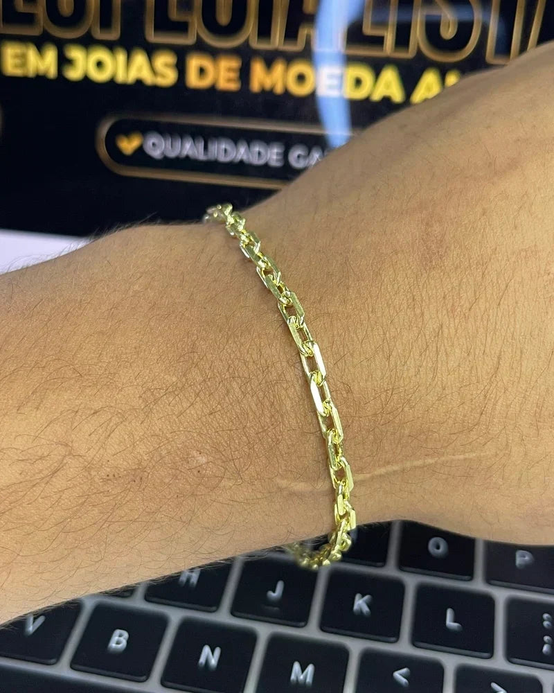 PULSEIRA CADEADO DE QUINA 4MM